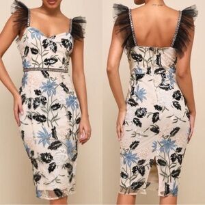 Lulus showstopper beaded embroidered dress